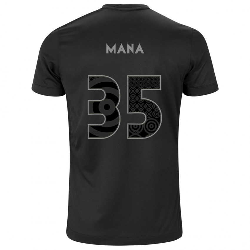 Hombre Camiseta Leo Mana #35 Negro 2ª Equipación 2024/25 La Camisa México