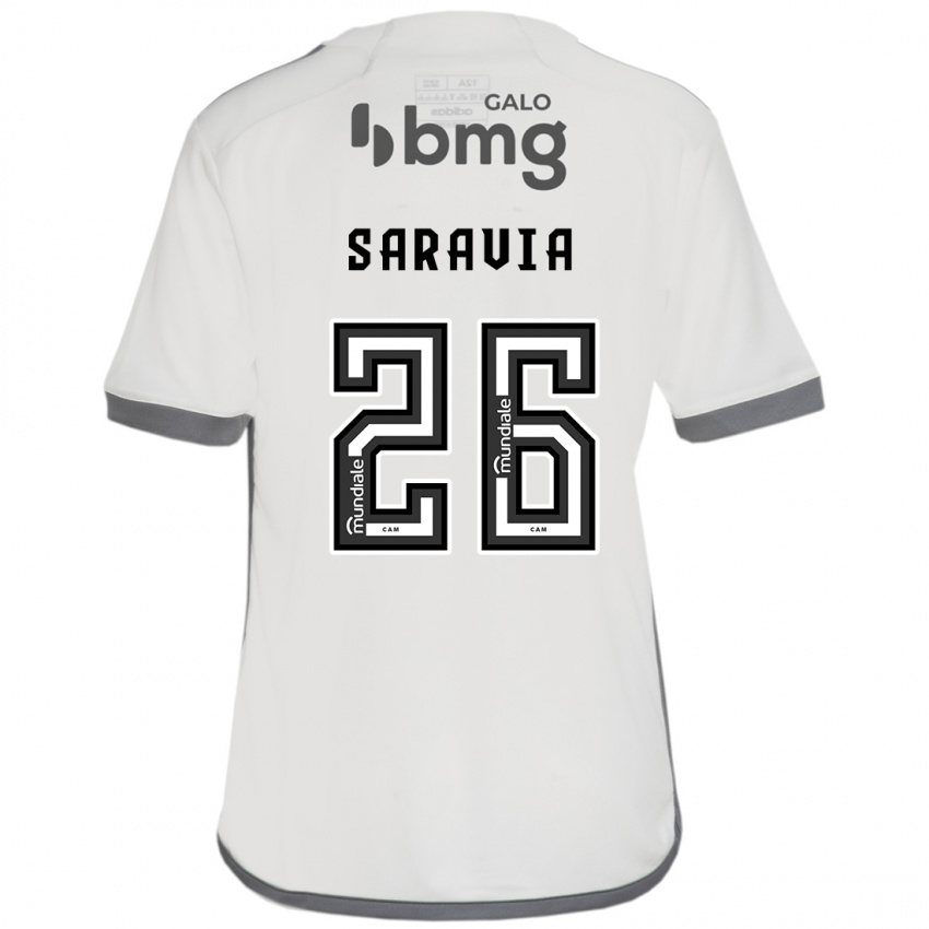 Hombre Camiseta Renzo Saravia #26 Blanquecino 2ª Equipación 2024/25 La Camisa México