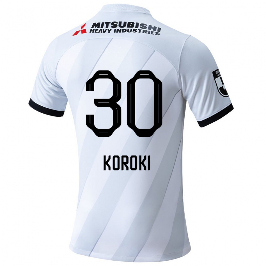 Hombre Camiseta Shinzo Koroki #30 Gris Blanco 2ª Equipación 2024/25 La Camisa México