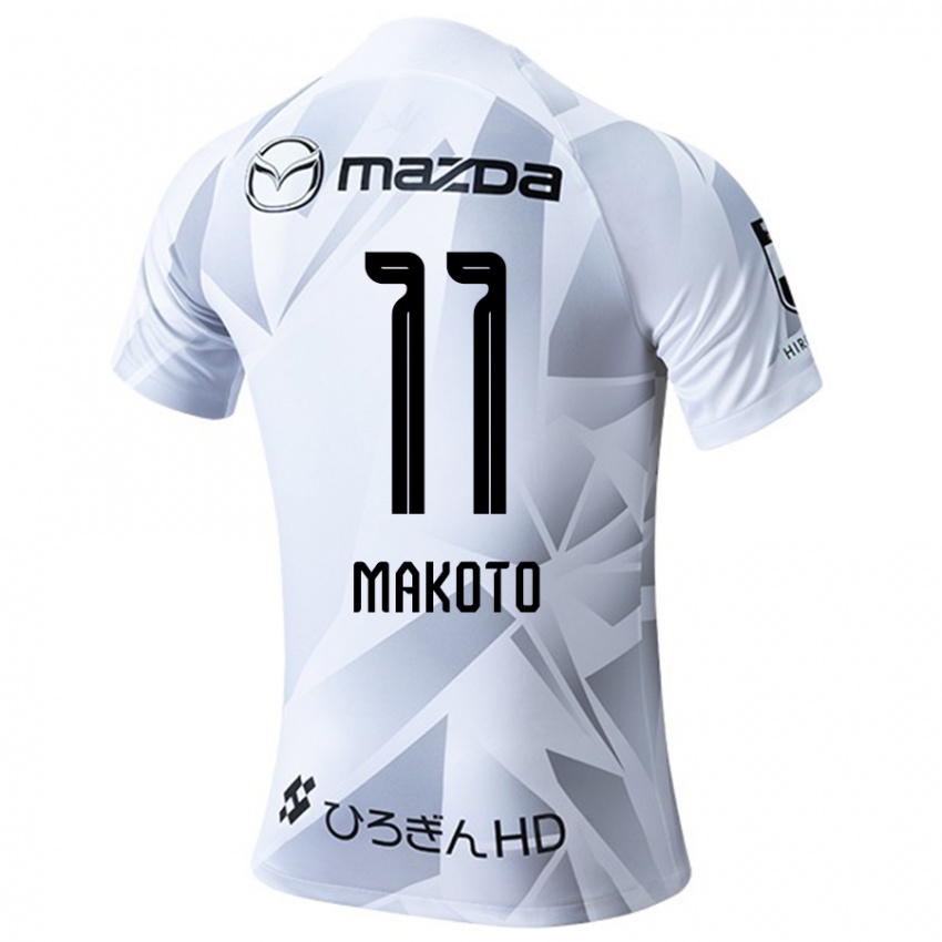 Hombre Camiseta Makoto Mitsuta #11 Blanco Gris Negro 2ª Equipación 2024/25 La Camisa México