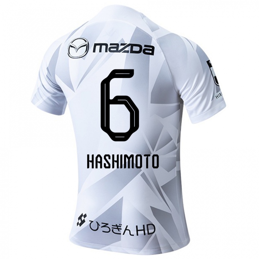 Hombre Camiseta Hinata Hashimoto #6 Blanco Gris Negro 2ª Equipación 2024/25 La Camisa México