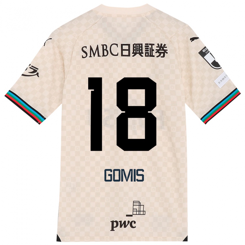 Hombre Camiseta Bafétimbi Gomis #18 Blanco Gris 2ª Equipación 2024/25 La Camisa México