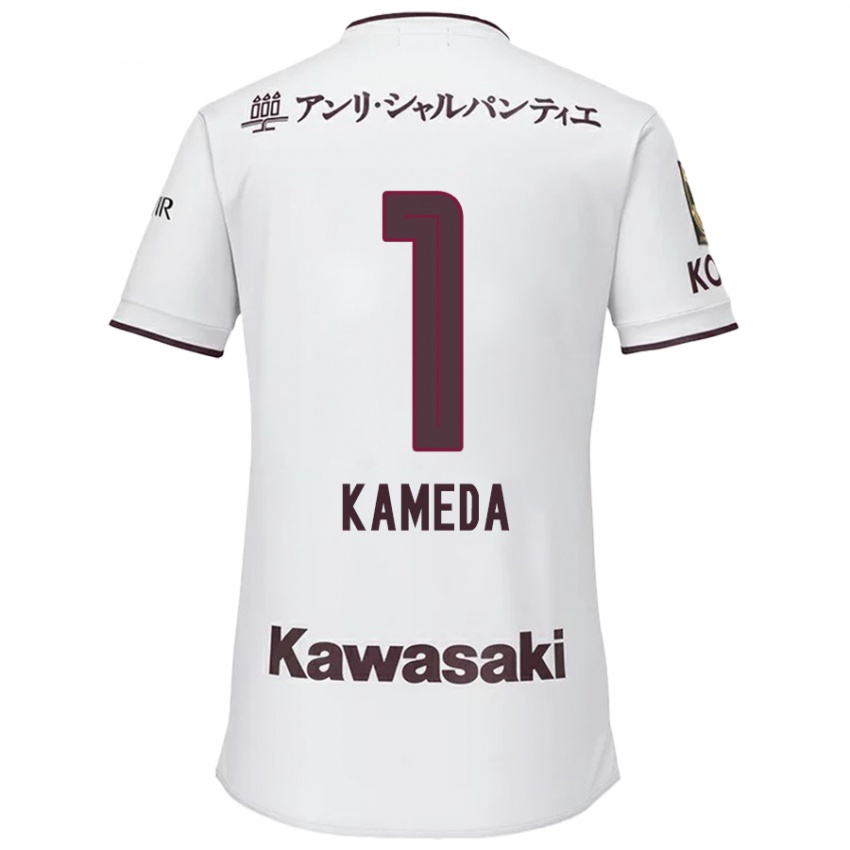 Hombre Camiseta Taiga Kameda #1 Blanco Rojo 2ª Equipación 2024/25 La Camisa México