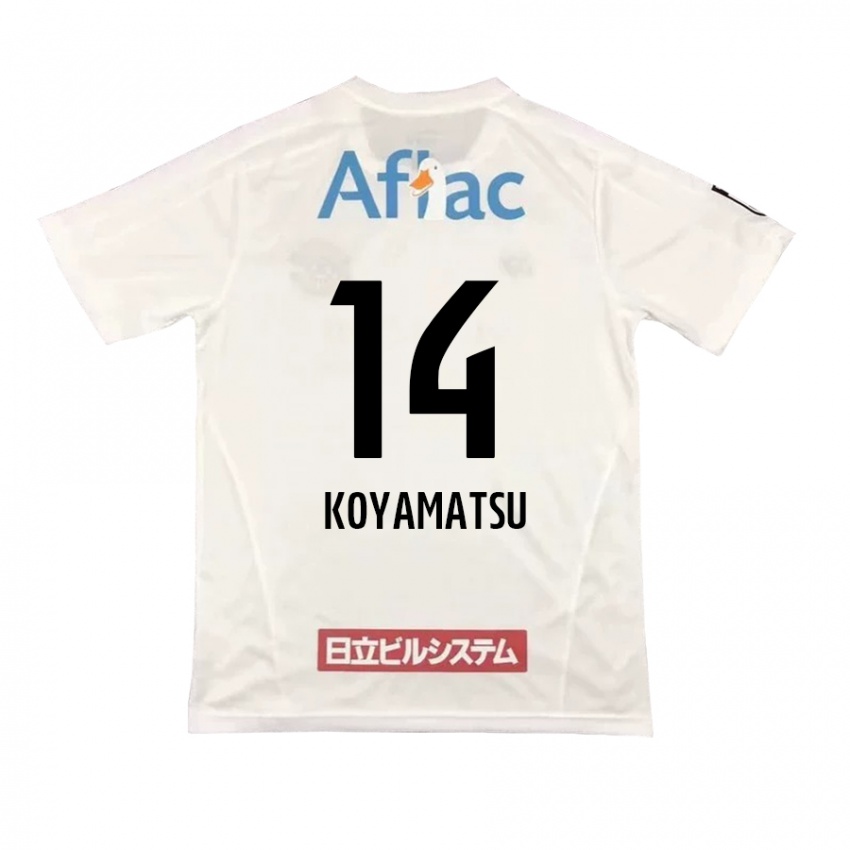 Hombre Camiseta Tomoya Koyamatsu #14 Blanco Negro 2ª Equipación 2024/25 La Camisa México