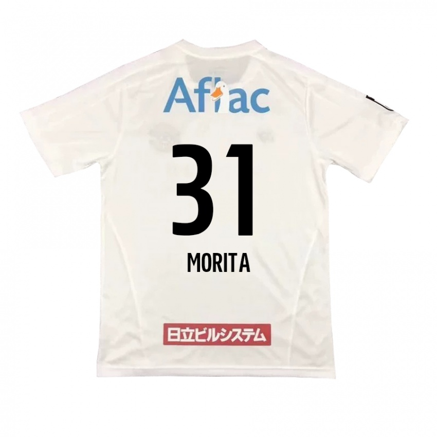 Hombre Camiseta Tatsuya Morita #31 Blanco Negro 2ª Equipación 2024/25 La Camisa México