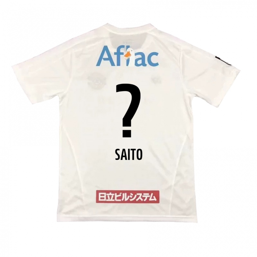 Hombre Camiseta Hikaru Saito #0 Blanco Negro 2ª Equipación 2024/25 La Camisa México