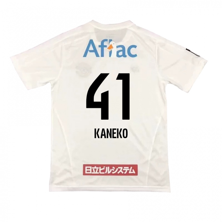 Hombre Camiseta Yushin Kaneko #41 Blanco Negro 2ª Equipación 2024/25 La Camisa México