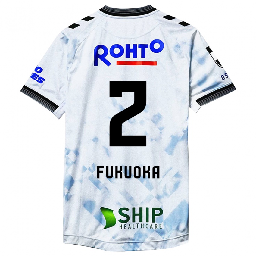 Hombre Camiseta Shota Fukuoka #2 Blanco Negro 2ª Equipación 2024/25 La Camisa México