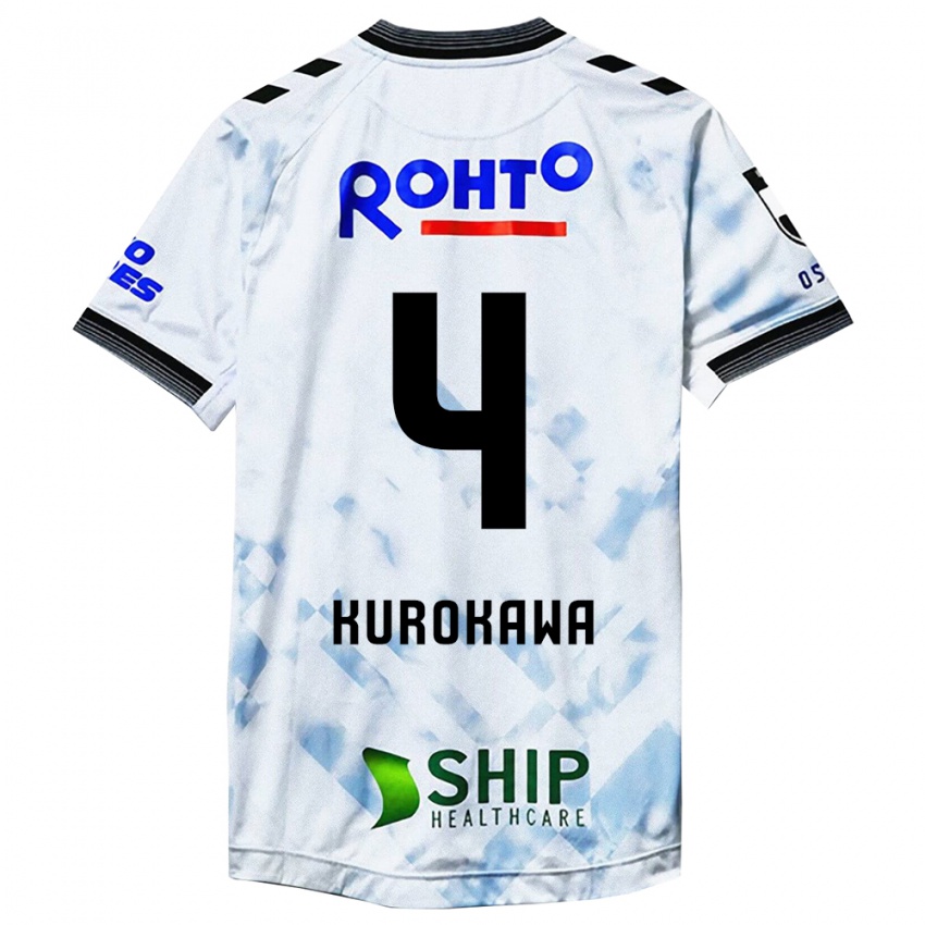 Hombre Camiseta Keisuke Kurokawa #4 Blanco Negro 2ª Equipación 2024/25 La Camisa México