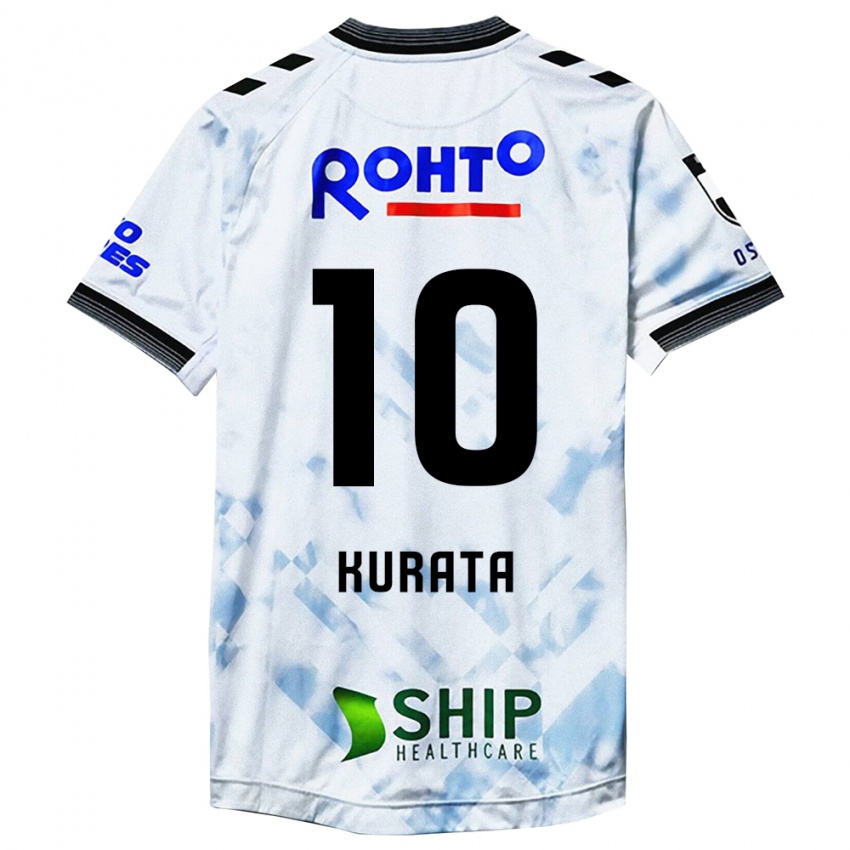 Hombre Camiseta Shu Kurata #10 Blanco Negro 2ª Equipación 2024/25 La Camisa México