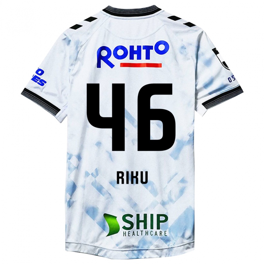 Hombre Camiseta Riku Matsuda #46 Blanco Negro 2ª Equipación 2024/25 La Camisa México