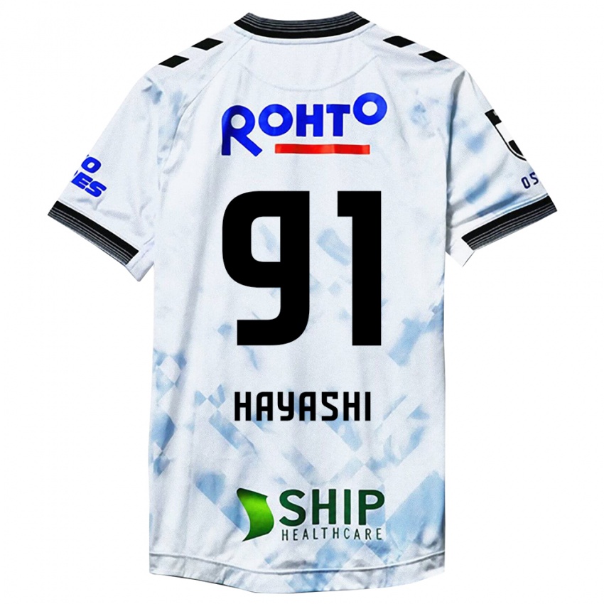 Hombre Camiseta Daichi Hayashi #91 Blanco Negro 2ª Equipación 2024/25 La Camisa México