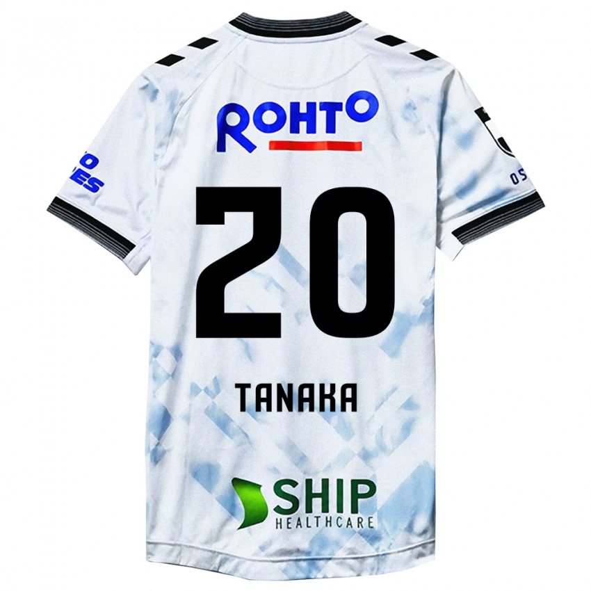 Hombre Camiseta Hyoga Tanaka #20 Blanco Negro 2ª Equipación 2024/25 La Camisa México