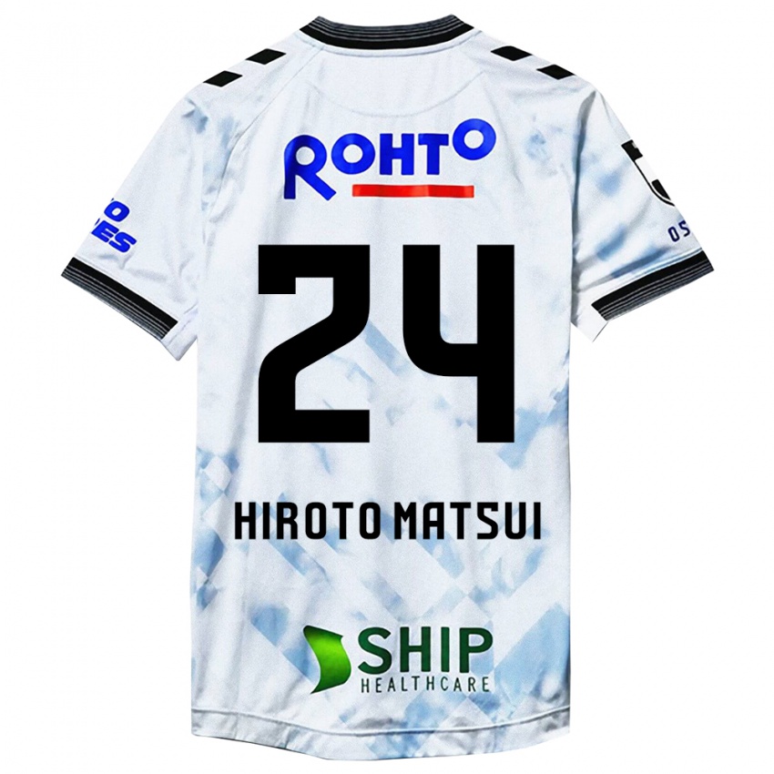 Hombre Camiseta Elijah Hiroto Matsui #24 Blanco Negro 2ª Equipación 2024/25 La Camisa México