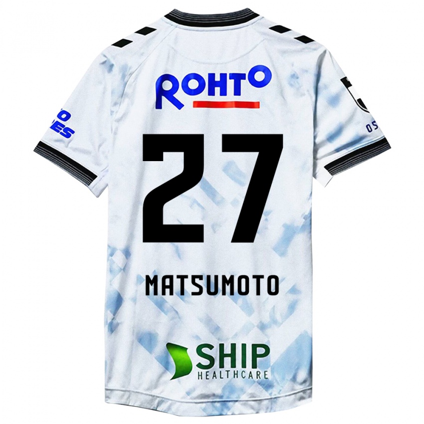 Hombre Camiseta Kensaku Matsumoto #27 Blanco Negro 2ª Equipación 2024/25 La Camisa México