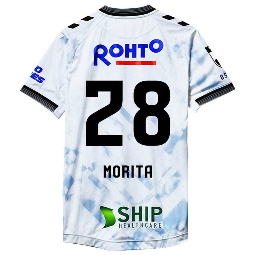 Hombre Camiseta Masahiro Morita #28 Blanco Negro 2ª Equipación 2024/25 La Camisa México