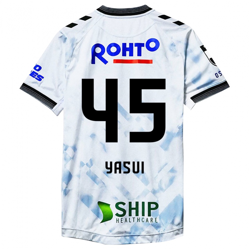 Hombre Camiseta Tsukasa Yasui #45 Blanco Negro 2ª Equipación 2024/25 La Camisa México