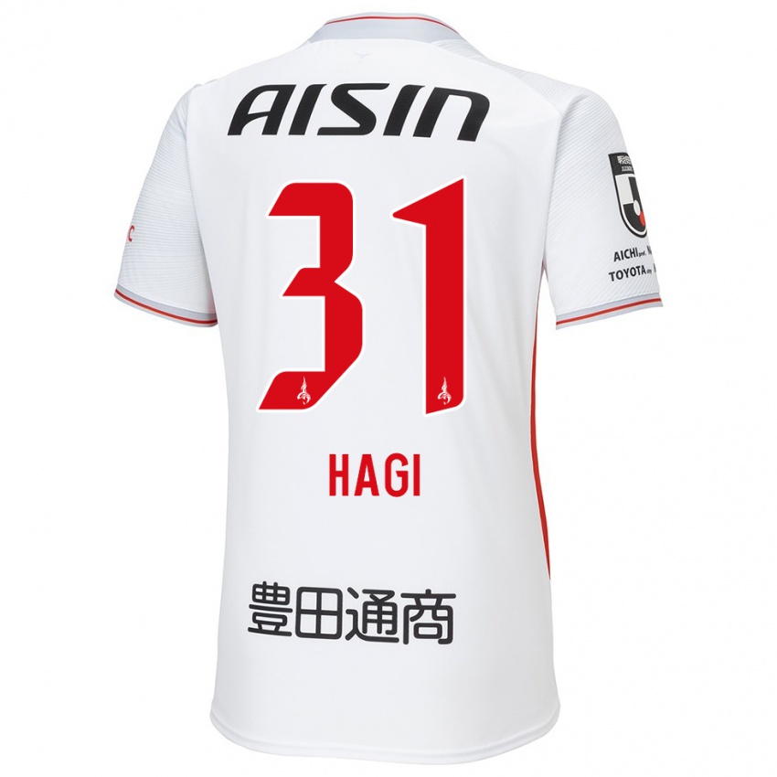 Hombre Camiseta Hiroaki Hagi #31 Blanco Amarillo Rojo 2ª Equipación 2024/25 La Camisa México