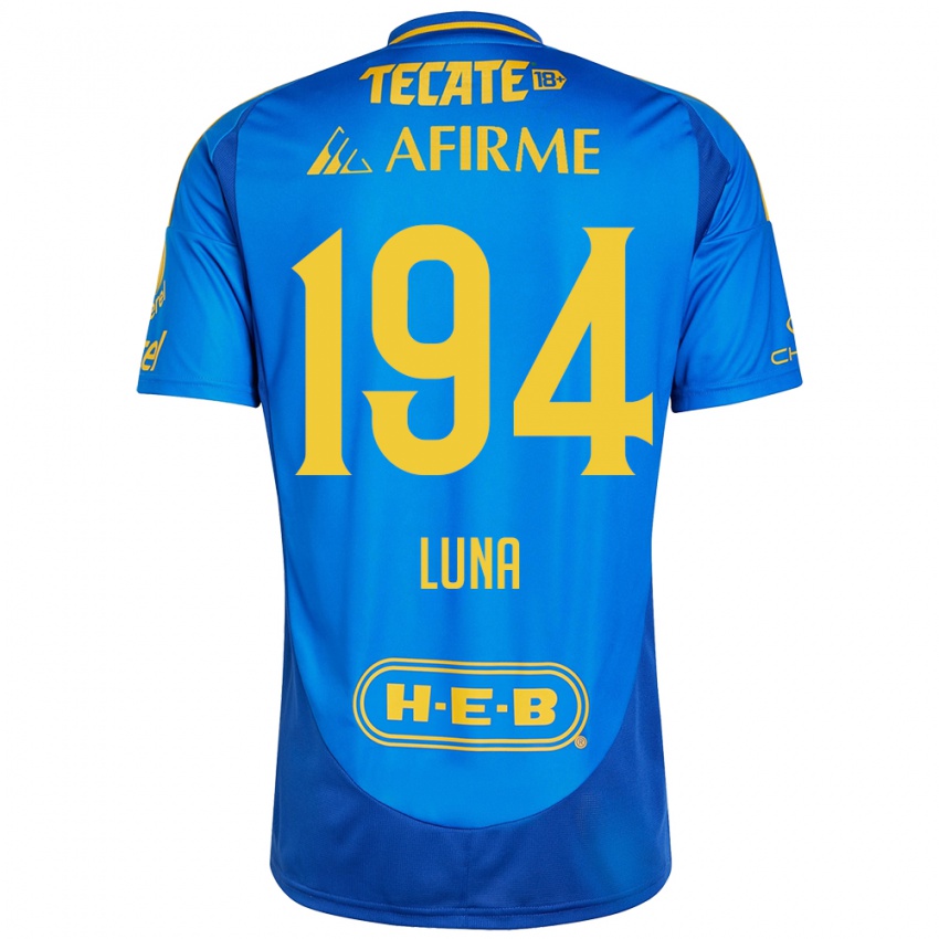 Hombre Camiseta Juan Luna #194 Azul Amarillo 2ª Equipación 2024/25 La Camisa México