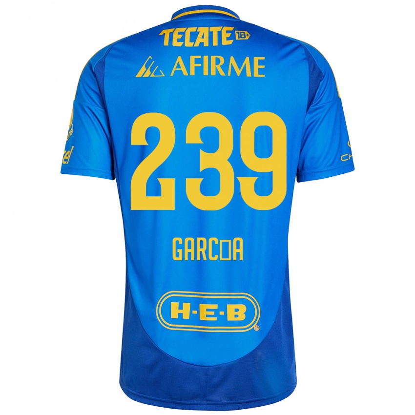 Hombre Camiseta Diego García #239 Azul Amarillo 2ª Equipación 2024/25 La Camisa México