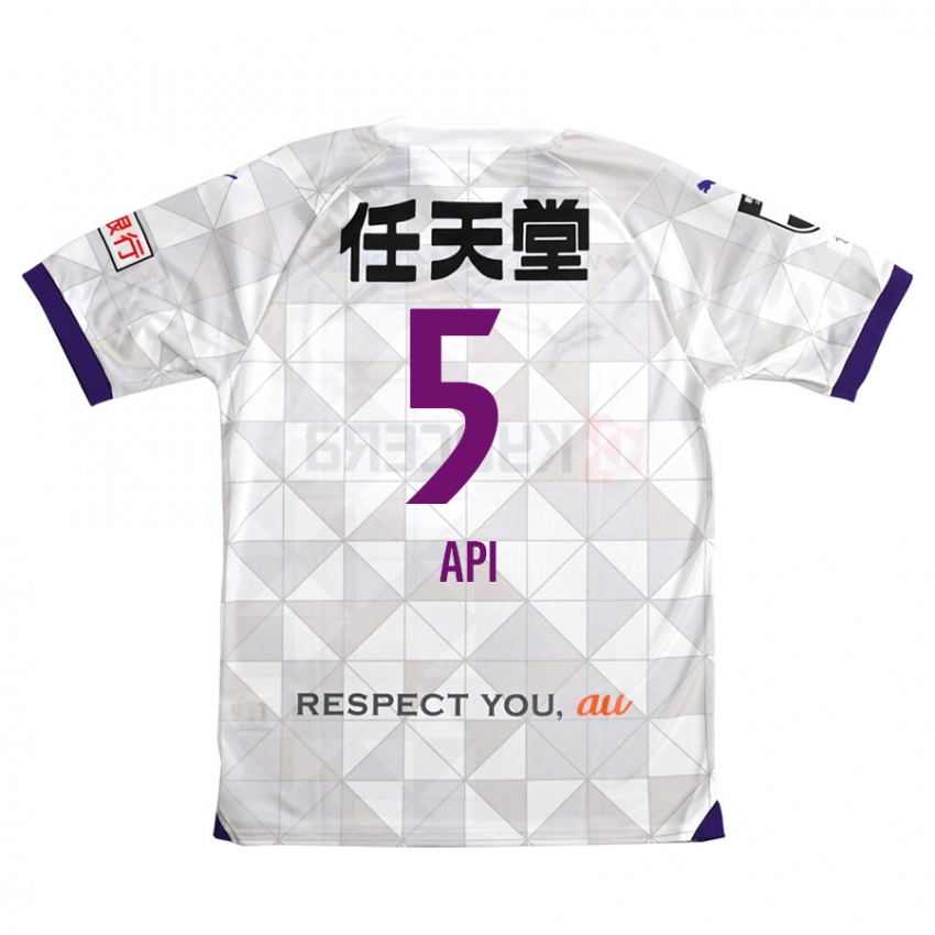 Hombre Camiseta Hisashi Appiah Tawiah #5 Blanco Morado 2ª Equipación 2024/25 La Camisa México