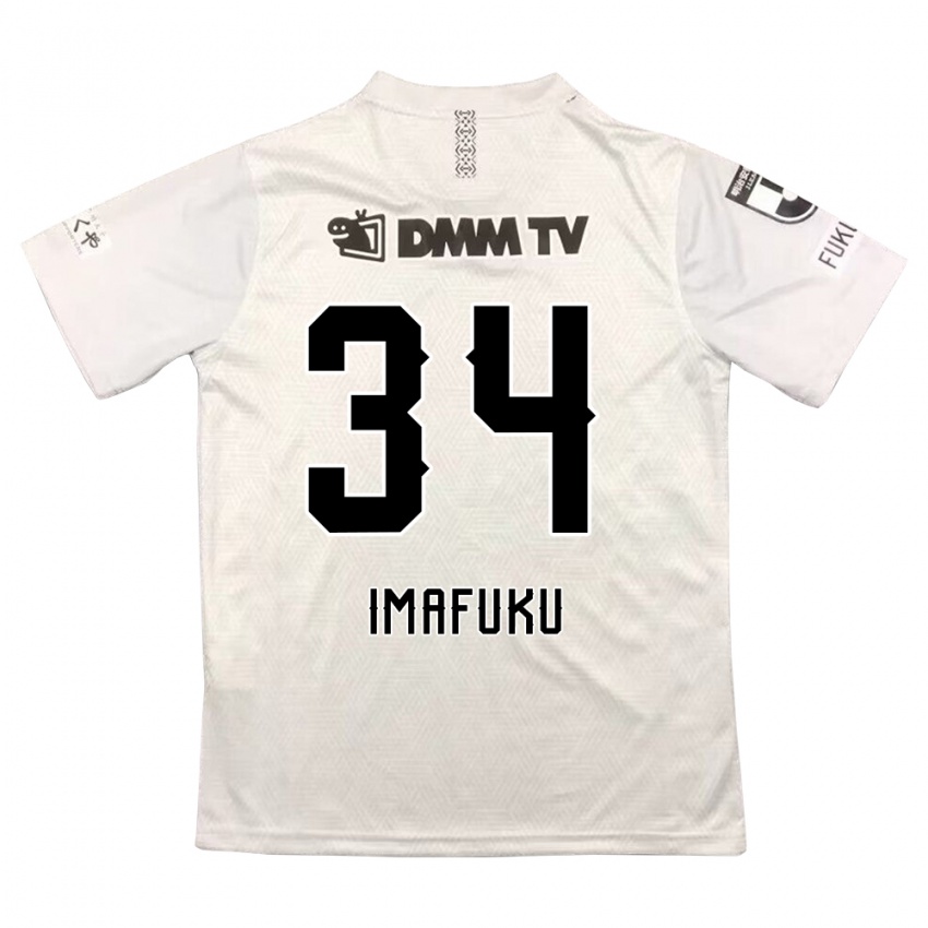 Hombre Camiseta Kennosuke Imafuku #34 Gris Negro 2ª Equipación 2024/25 La Camisa México