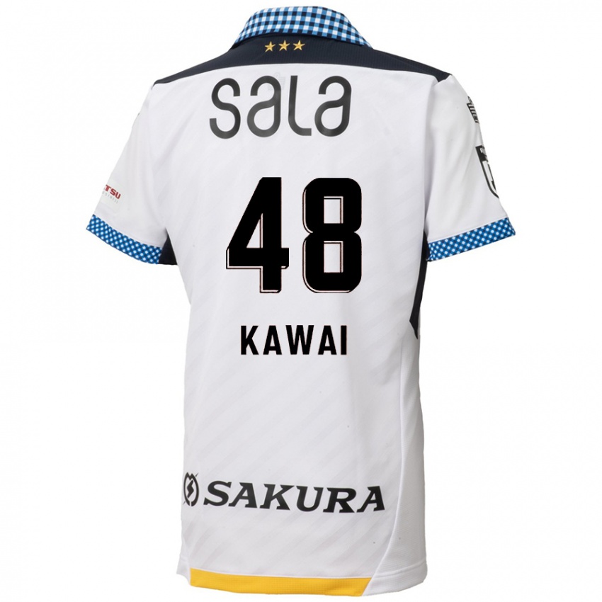 Hombre Camiseta Tokumo Kawai #48 Blanco Negro 2ª Equipación 2024/25 La Camisa México