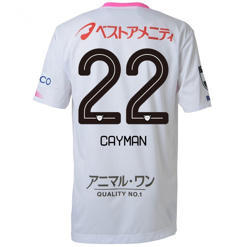 Hombre Camiseta Cayman Togashi #22 Blanco Azul Rosa 2ª Equipación 2024/25 La Camisa México