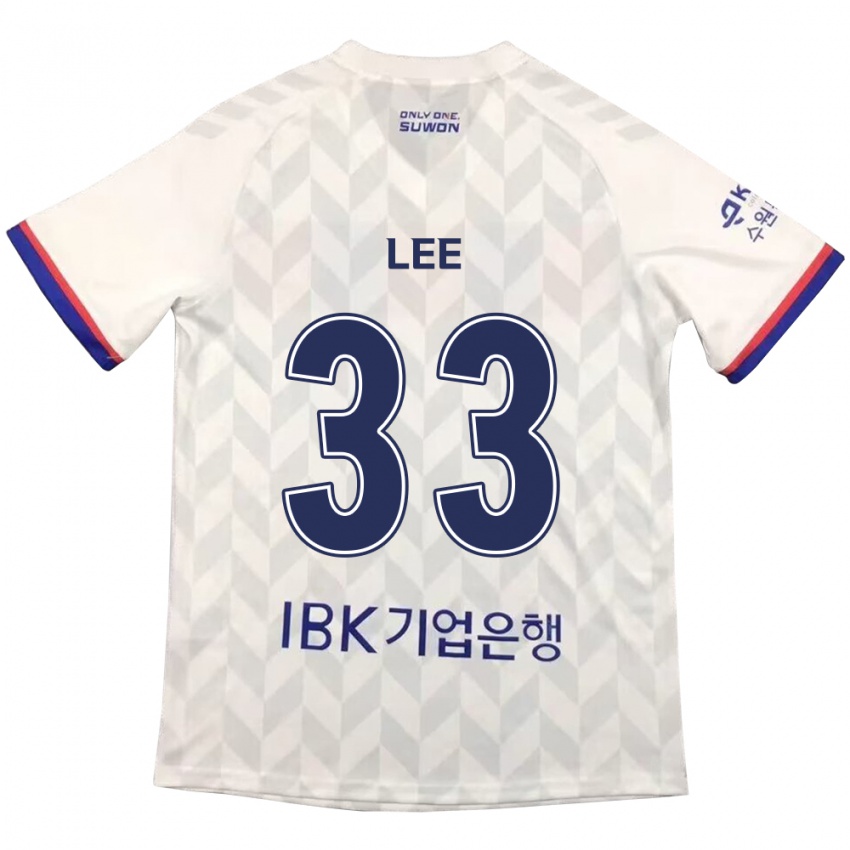 Hombre Camiseta Joseph Lee #33 Blanco Azul 2ª Equipación 2024/25 La Camisa México