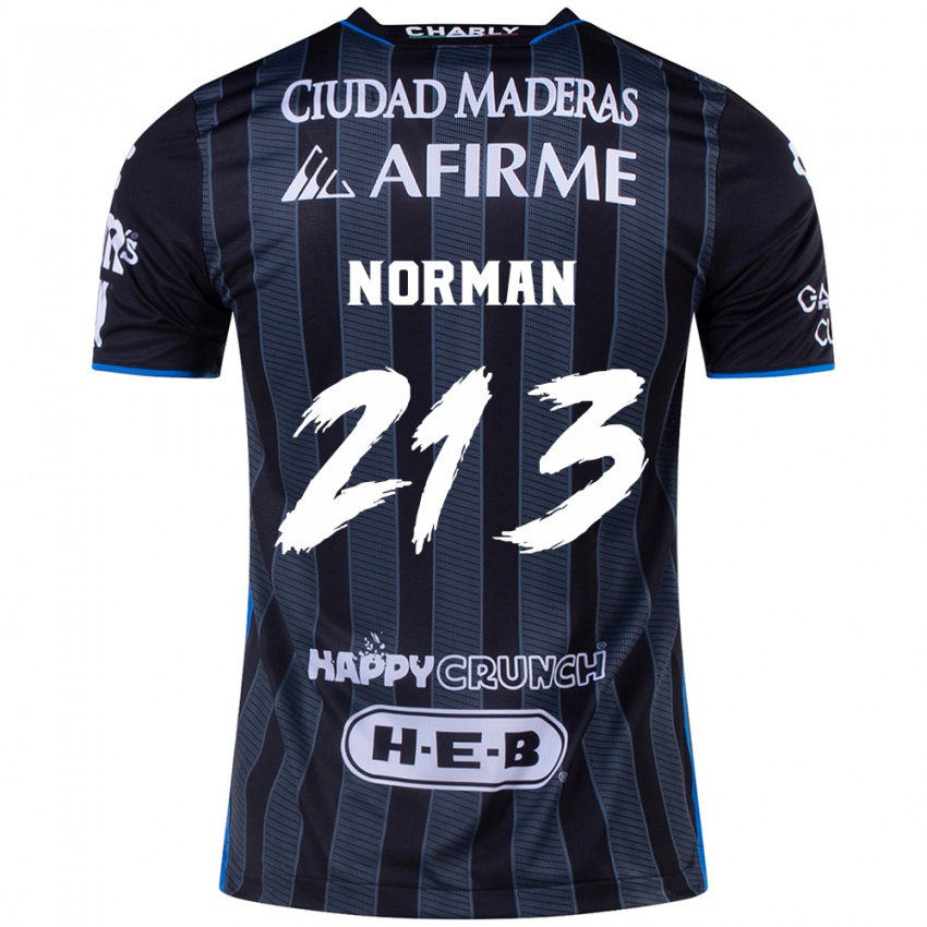 Hombre Camiseta Humberto Norman #213 Blanco Negro 2ª Equipación 2024/25 La Camisa México