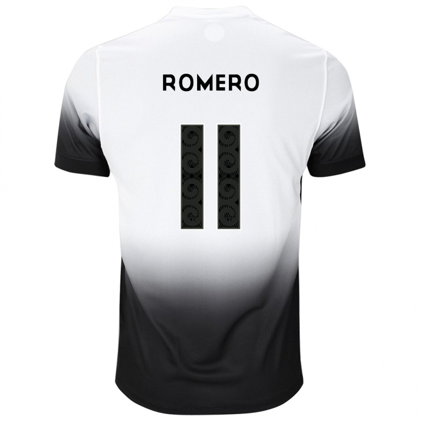 Mujer Camiseta Angel Romero #11 Blanco Negro 1ª Equipación 2024/25 La Camisa México