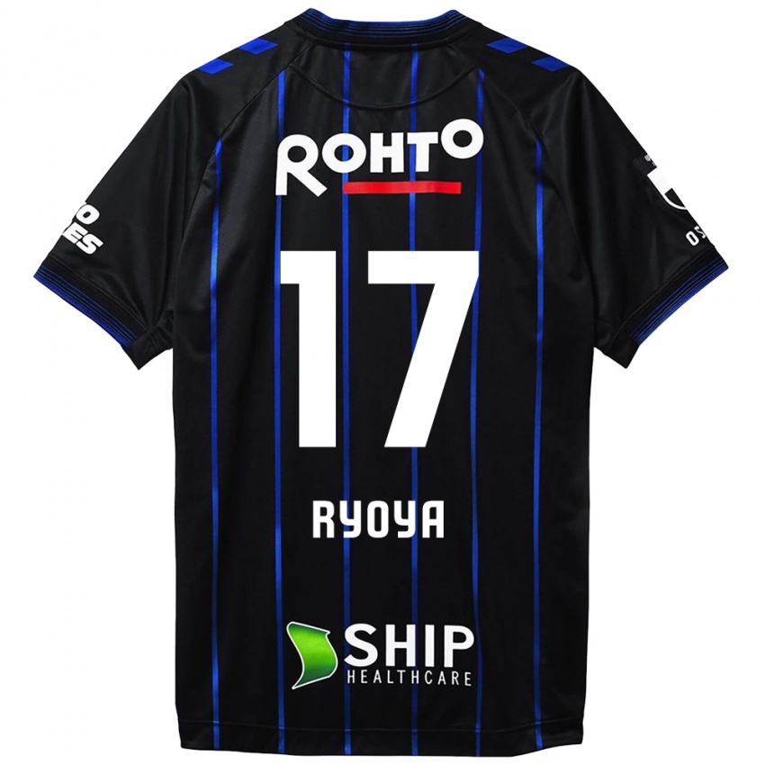 Mujer Camiseta Ryoya Yamashita #17 Azul Negro 1ª Equipación 2024/25 La Camisa México