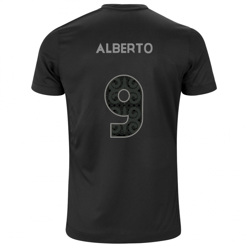 Mujer Camiseta Yuri Alberto #9 Negro 2ª Equipación 2024/25 La Camisa México