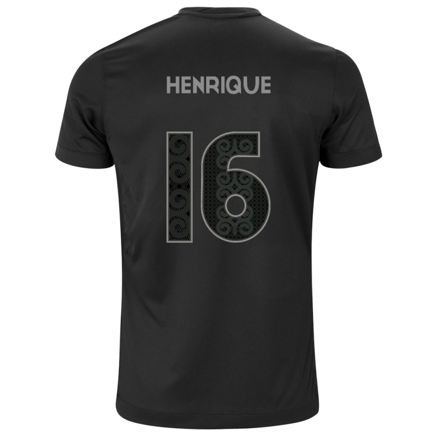 Mujer Camiseta Pedro Henrique #16 Negro 2ª Equipación 2024/25 La Camisa México