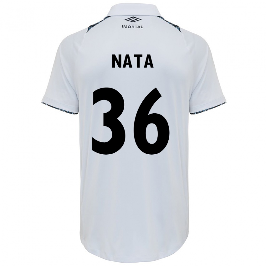 Mujer Camiseta Natã #36 Blanco Azul 2ª Equipación 2024/25 La Camisa México