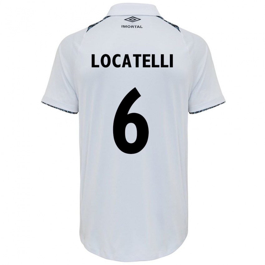 Mujer Camiseta Natane Locatelli #6 Blanco Azul 2ª Equipación 2024/25 La Camisa México