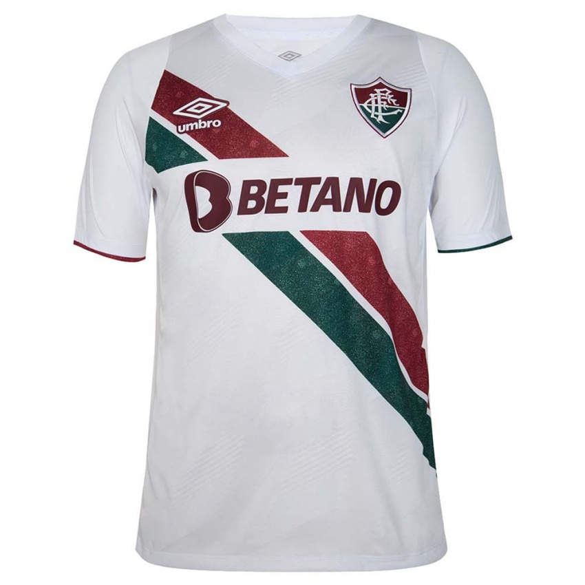 Mujer Camiseta Hiago Nascimento #0 Blanco Verde Granate 2ª Equipación 2024/25 La Camisa México