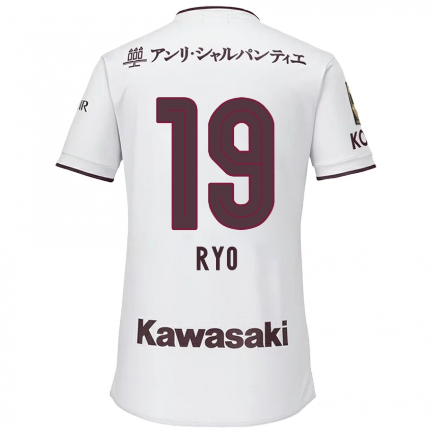 Mujer Camiseta Ryo Hatsuse #19 Blanco Rojo 2ª Equipación 2024/25 La Camisa México