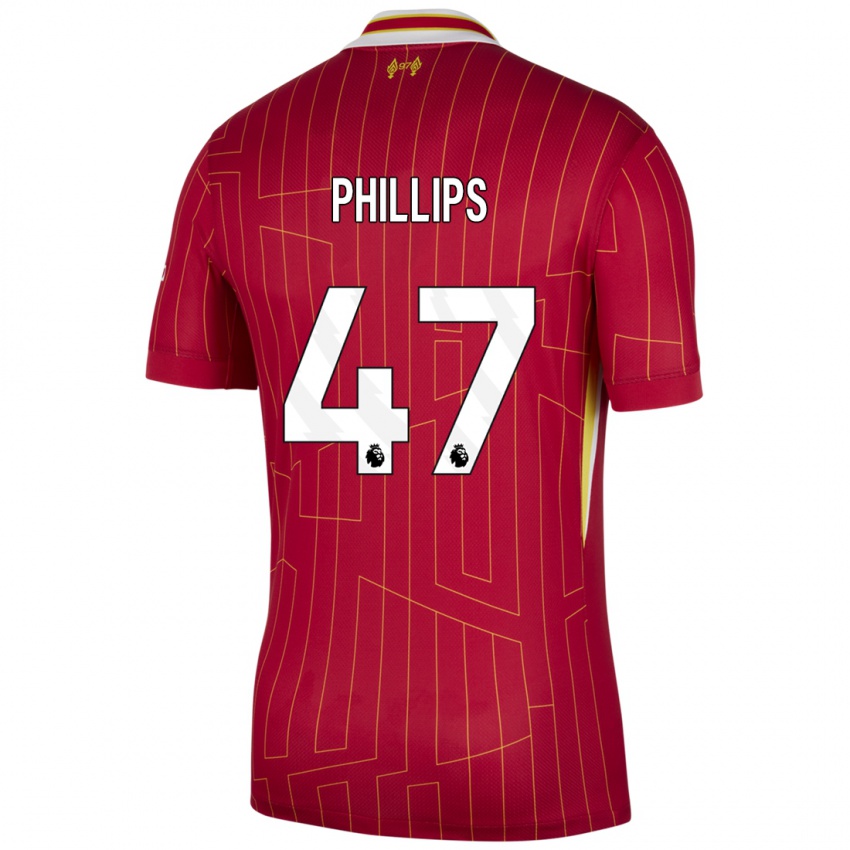 Niño Camiseta Nathaniel Phillips #47 Rojo Amarillo Blanco 1ª Equipación 2024/25 La Camisa México