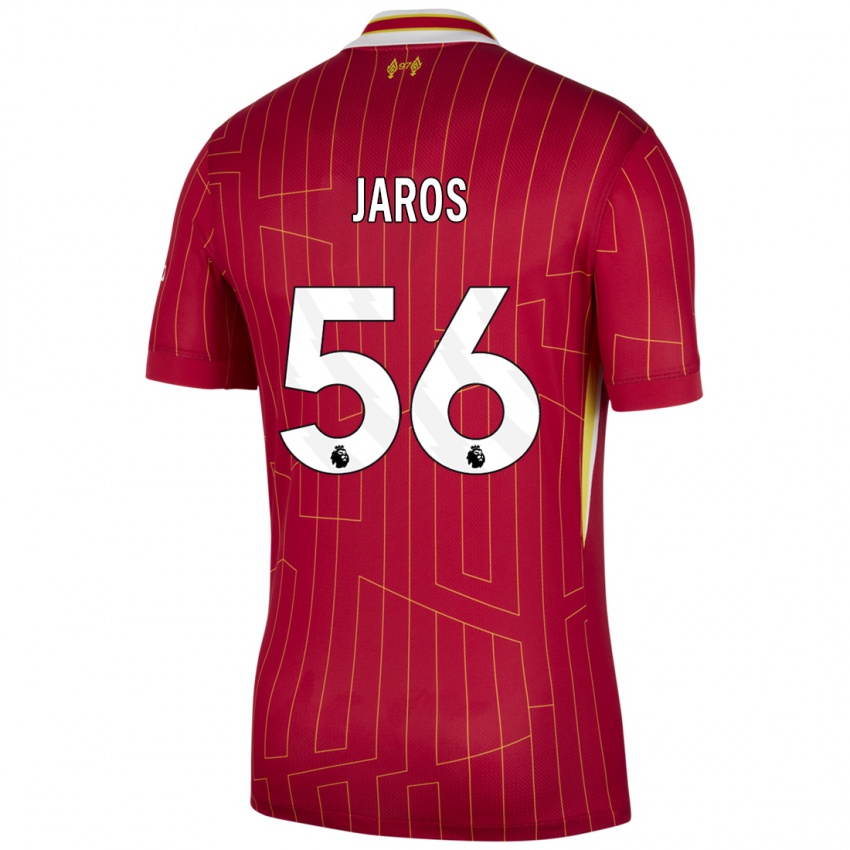 Niño Camiseta Vitezslav Jaros #56 Rojo Amarillo Blanco 1ª Equipación 2024/25 La Camisa México