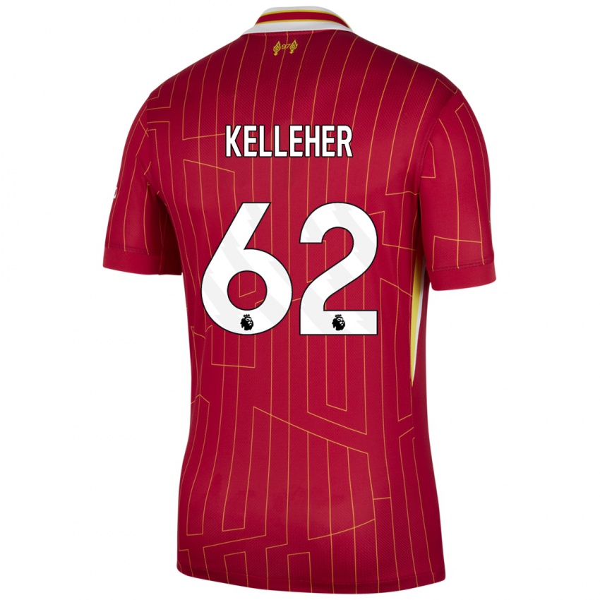 Niño Camiseta Caoimhin Kelleher #62 Rojo Amarillo Blanco 1ª Equipación 2024/25 La Camisa México