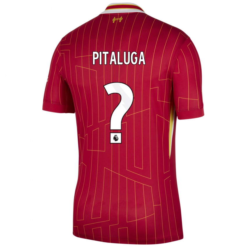 Niño Camiseta Marcelo Pitaluga #0 Rojo Amarillo Blanco 1ª Equipación 2024/25 La Camisa México