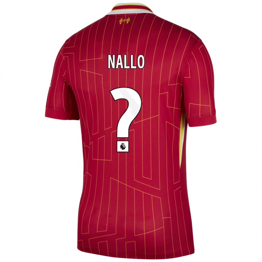 Niño Camiseta Amara Nallo #0 Rojo Amarillo Blanco 1ª Equipación 2024/25 La Camisa México