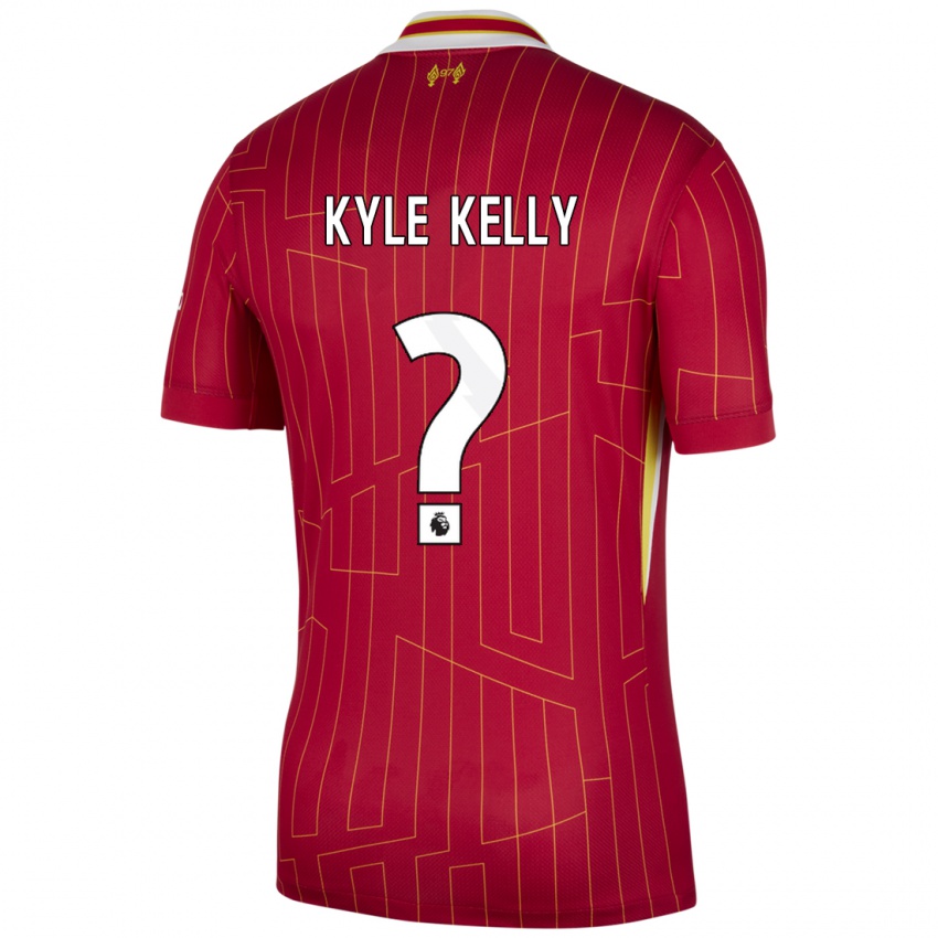 Niño Camiseta Kyle Kelly #0 Rojo Amarillo Blanco 1ª Equipación 2024/25 La Camisa México