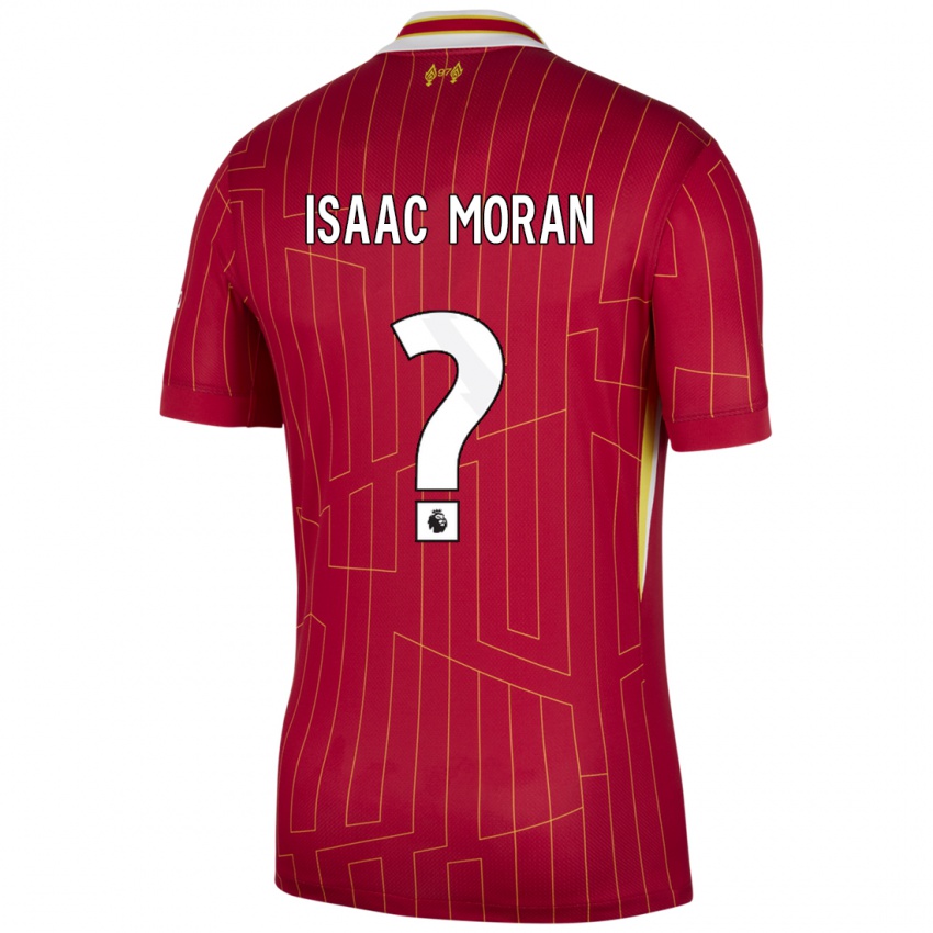 Niño Camiseta Isaac Moran #0 Rojo Amarillo Blanco 1ª Equipación 2024/25 La Camisa México