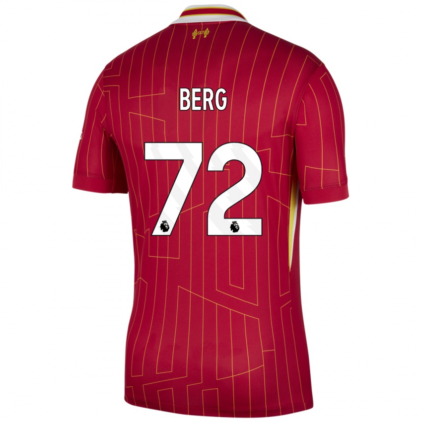 Niño Camiseta Sepp Van Den Berg #72 Rojo Amarillo Blanco 1ª Equipación 2024/25 La Camisa México