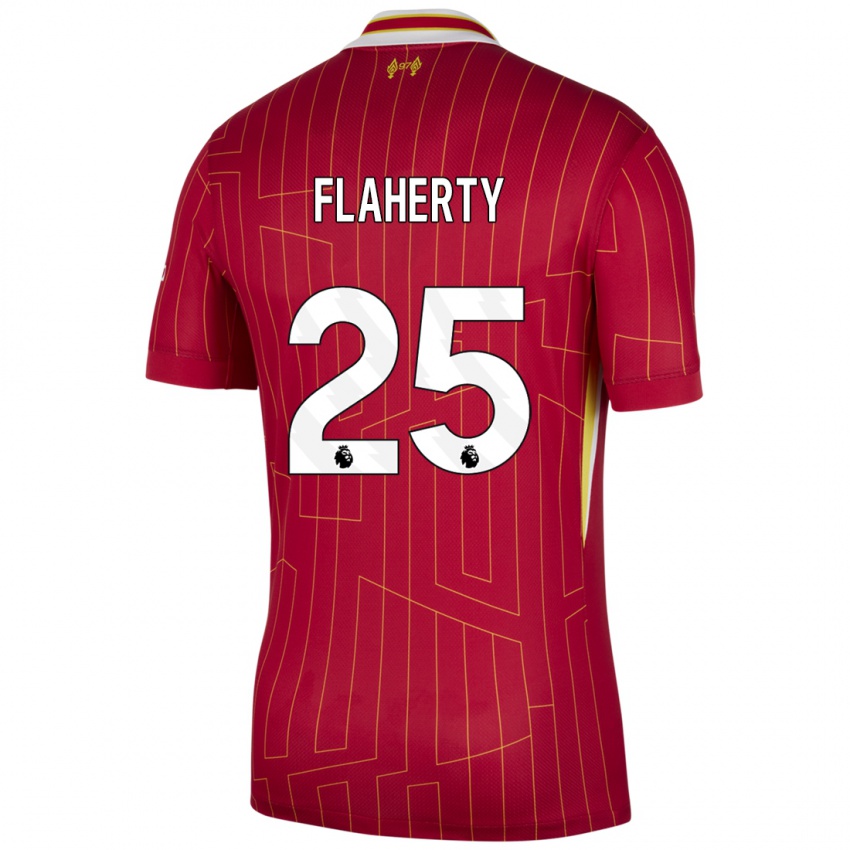 Niño Camiseta Gilly Flaherty #25 Rojo Amarillo Blanco 1ª Equipación 2024/25 La Camisa México