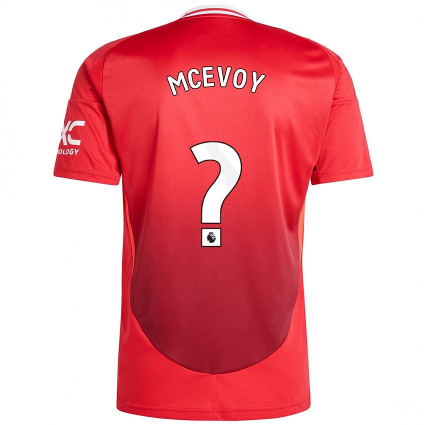 Niño Camiseta Jay Mcevoy #0 Rojo Brillante 1ª Equipación 2024/25 La Camisa México