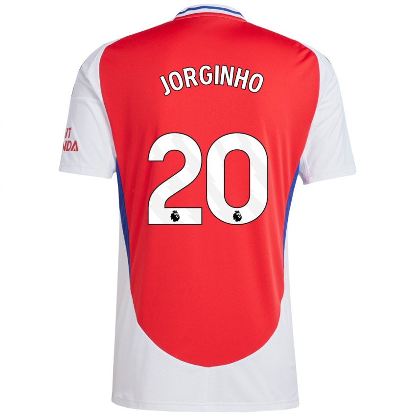 Niño Camiseta Jorginho #20 Rojo Blanco 1ª Equipación 2024/25 La Camisa México