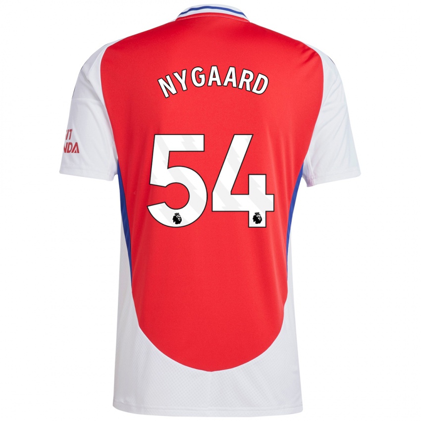 Niño Camiseta Lucas Nygaard #54 Rojo Blanco 1ª Equipación 2024/25 La Camisa México